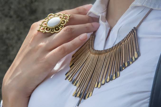 Gold Finger-Rings With Indo-Western Collared Kurtas