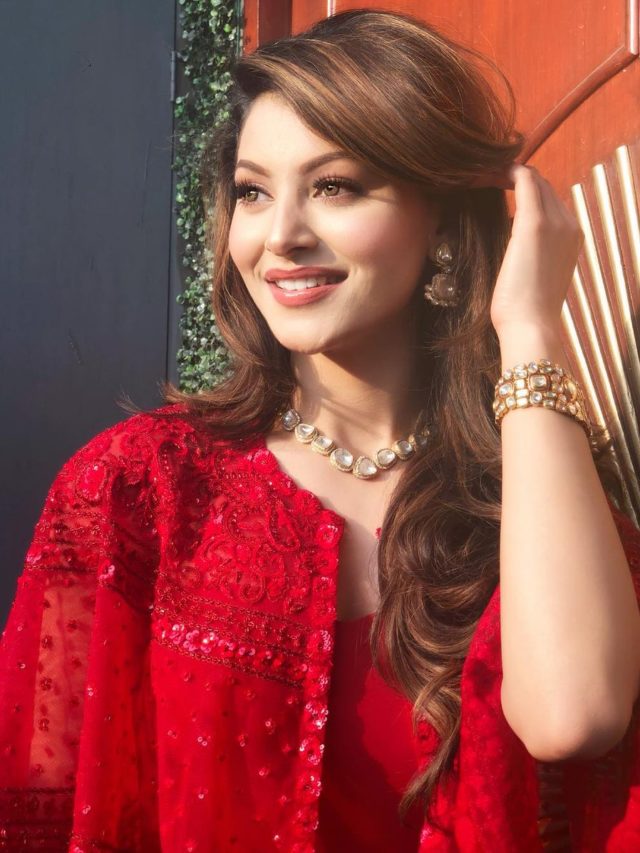 Beauty queen ,UrvashiRautela in a beautiful red dress